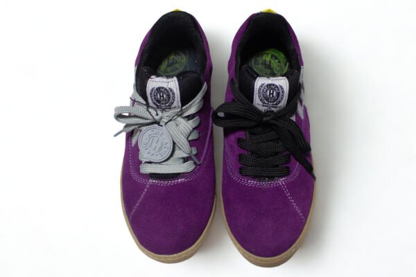 Gamuza MoradoGris Suela Amarilla