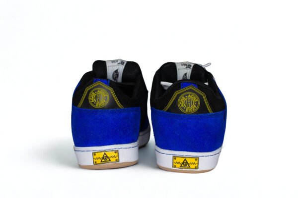 Gamuza Azul Negro Suela Blanca