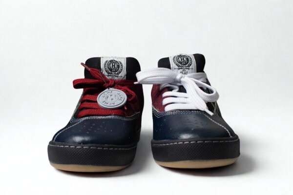 Flat SB Cuero Azul Gamuza Negro y vinotinto Suela Negra