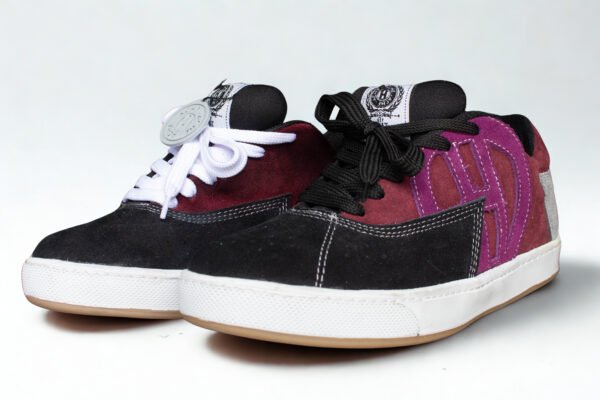 Gamuza Vinotinto/Morado/Gris/Negro Suela Blanca