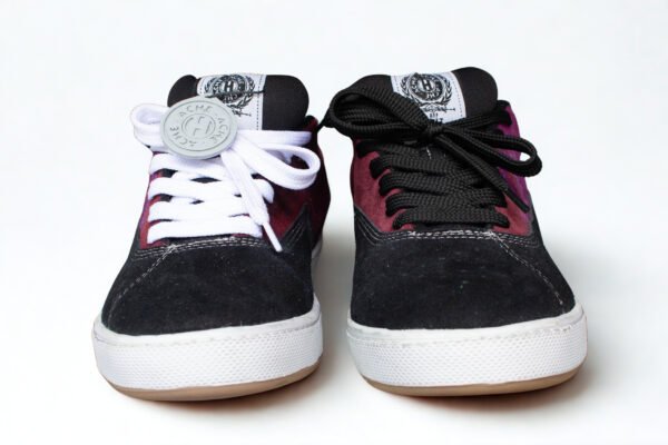 Gamuza Vinotinto/Morado/Gris/Negro Suela Blanca