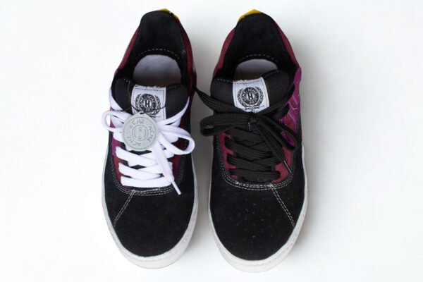 Gamuza Vinotinto/Morado/Gris/Negro Suela Blanca