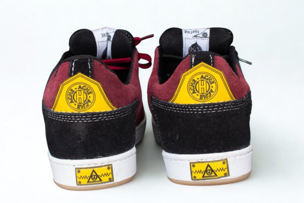 Gamuza Vinotinto/Negro Suela Blanca