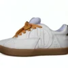 ache footwear Flat SB Cuero blanco/suela amarilla