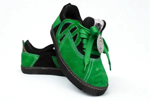ache foowear Flat SB Carnaza verde negro//suela negra