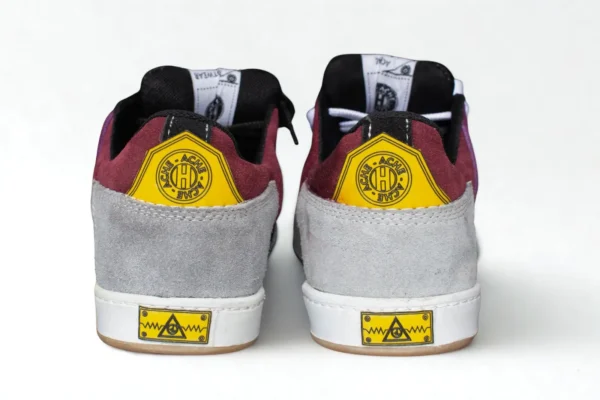 Flat SB Carnaza negro vino tinto gris/suela blanca